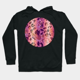 Colourful gradient unique flowers leopard stripes abstract modern 286 Pattern Hoodie